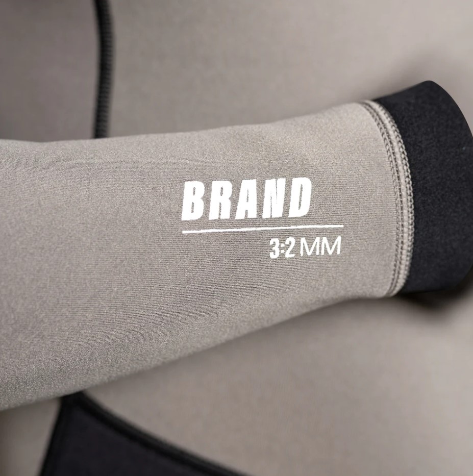 Brand Fullsuit 3/2mm Bzip, unisex, Gris