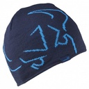 Beanie doppelseitig gewebt blau Woven