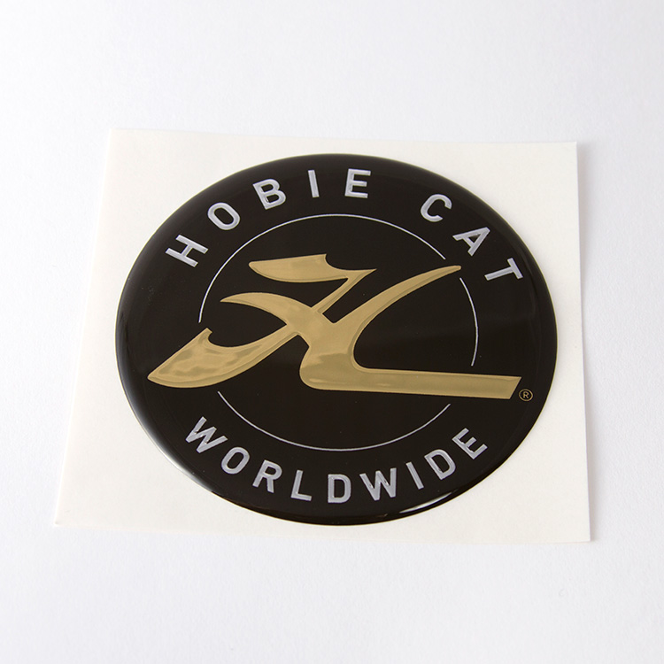 Decal, Hobie dome, gold 2.75"