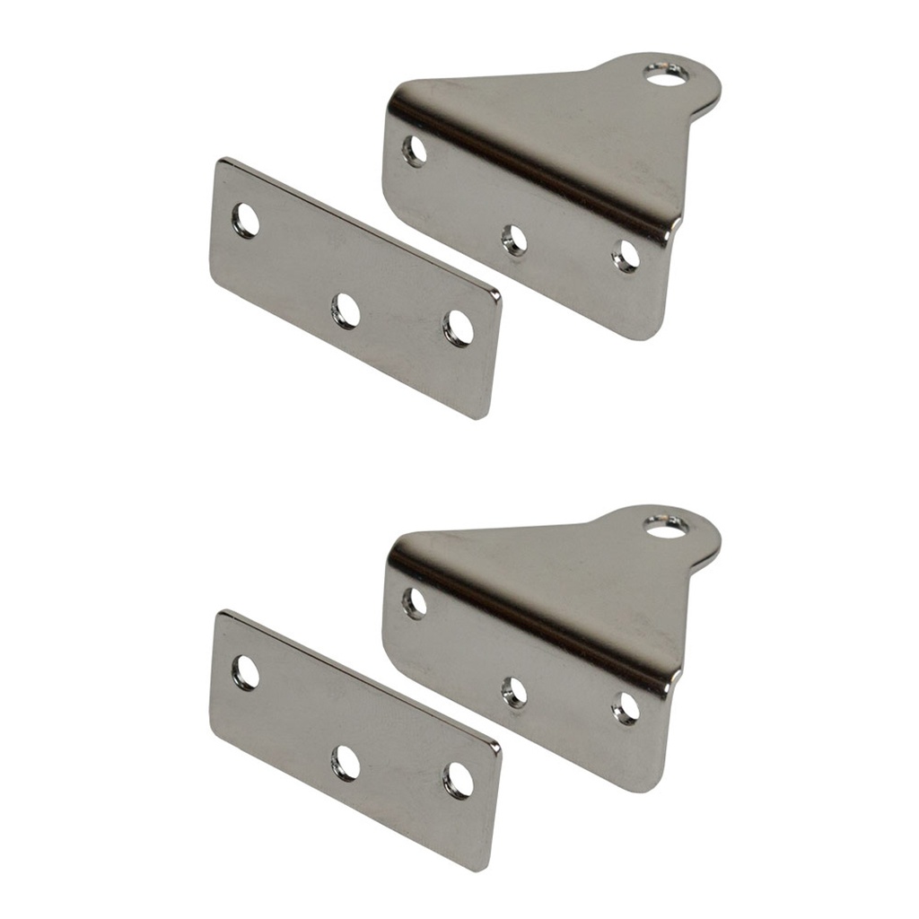 Transom gudgeons with back plates (set)
