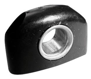 Leitöse aus schwarzem Nylon mit eingelegtem Auge aus rostfreiem Stahl 10mm