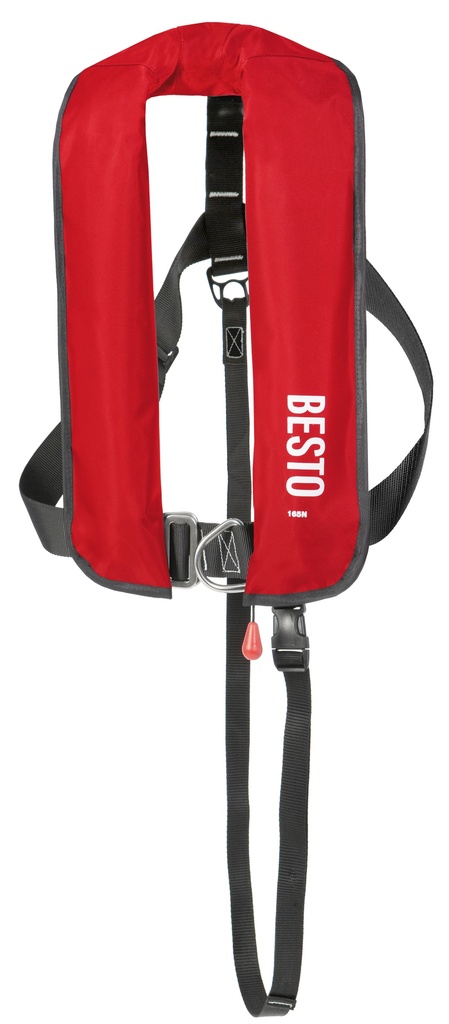 Gilet de sauvetage Besto auto, 165N, rouge avec harnais