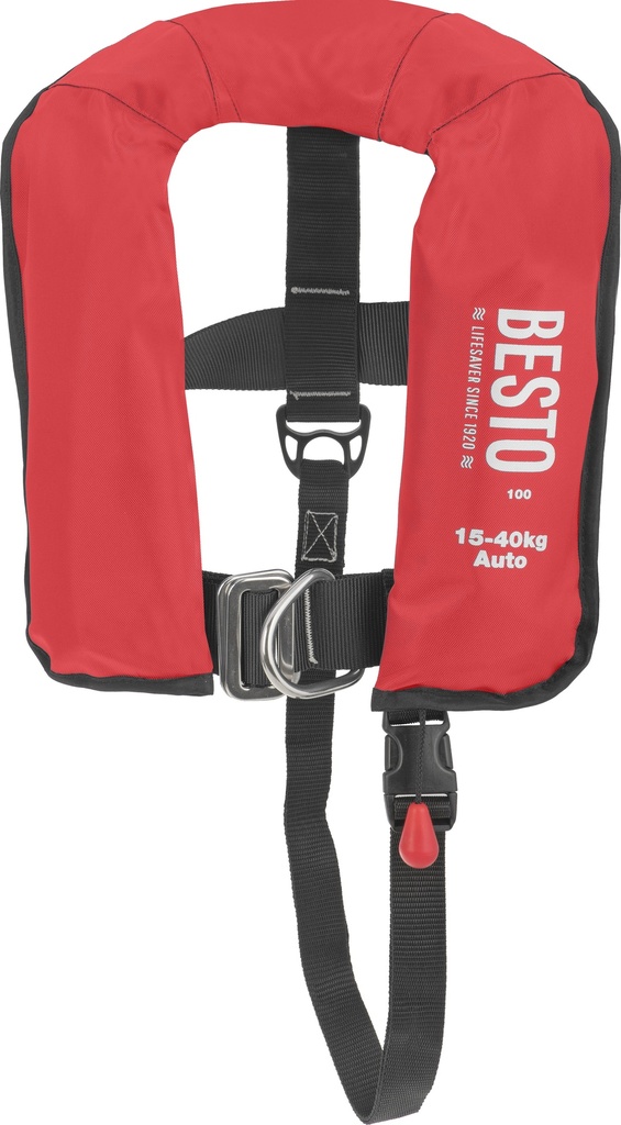 Buoyancuy vest auto Besto juinior 150N red with harness