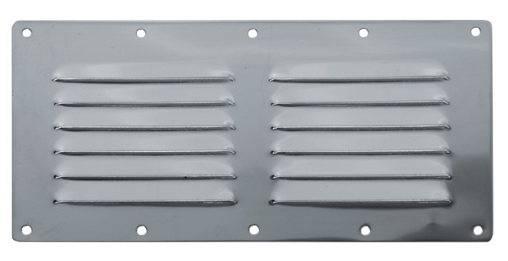 Grille d'aération en acier inox 230x120mm