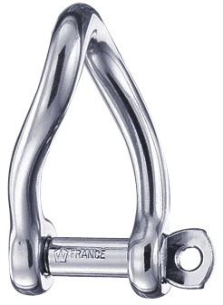 Shackle twisted self-locking stainless steel round 5mm
