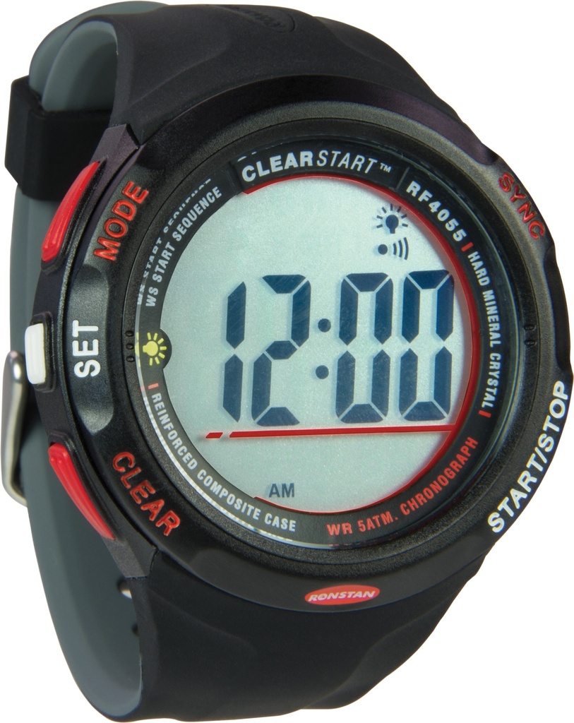 Sailing watch "ClearStart" 50mm, black/grey