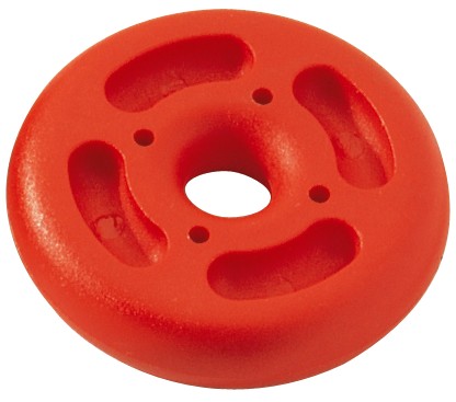 Poignée de trapèze disque nylon rouge Ø 60 trou 12mm
