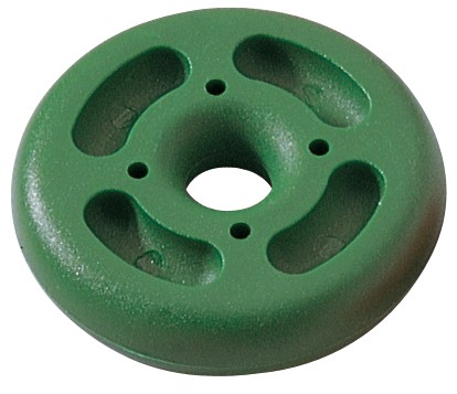 Poignée de trapèze disque nylon vert Ø 60 trou 12mm