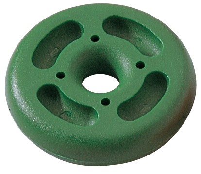 Runder Trapezgriff aus grünem Nylon Ø 60x12mm