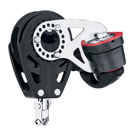 Poulie simple Winch Carbo à émerillon avec taquet 57mm