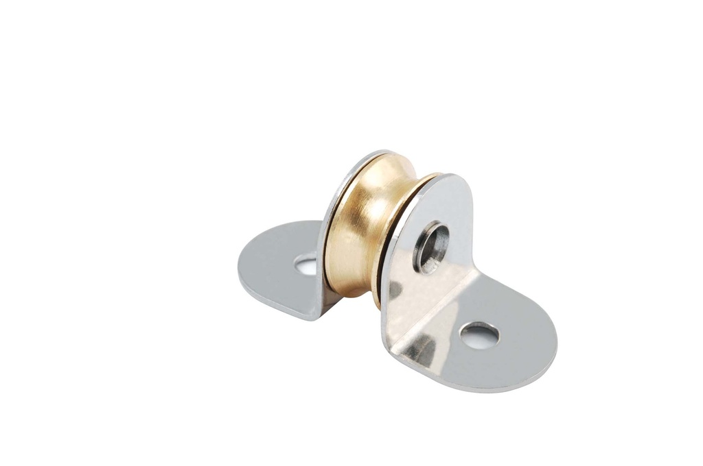 Block single through deck with brass sheave 16mm