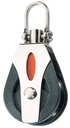 Block single with shackle and swivel 30mm