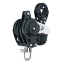 Poulie triple Winch Carbo à émerillon avec ringot et taquet + poulie 57mm 75mm