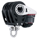 Poulie triple Winch Carbo à émerillon avec taquet 57mm