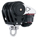 Poulie triple Winch Carbo à émerillon avec taquet 75mm