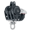 Poulie triple Winch Carbo à émerillon et ringot avec taquet 40mm