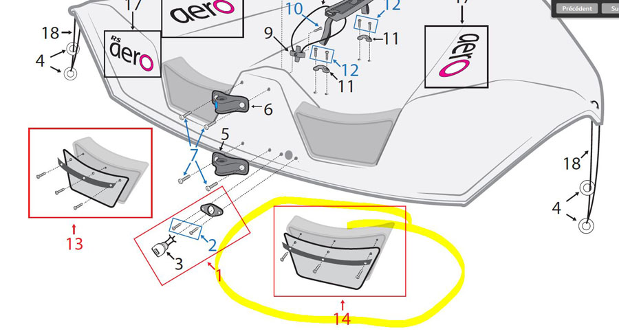 RS Aero Transom Drain Assembly (Starboard)