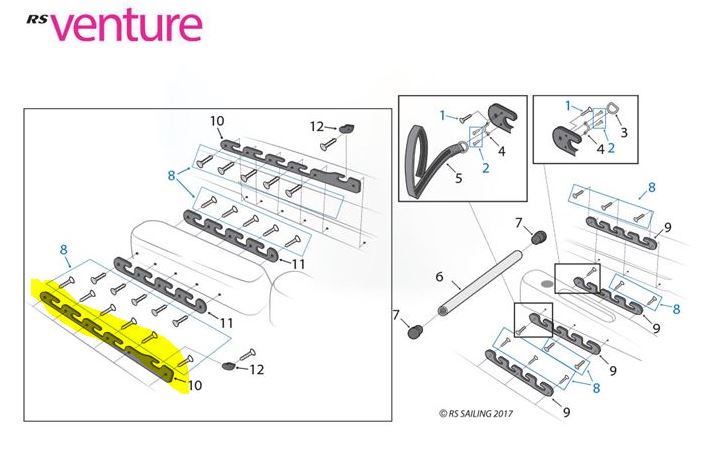 RS Venture Sailability Outer Seat Rack