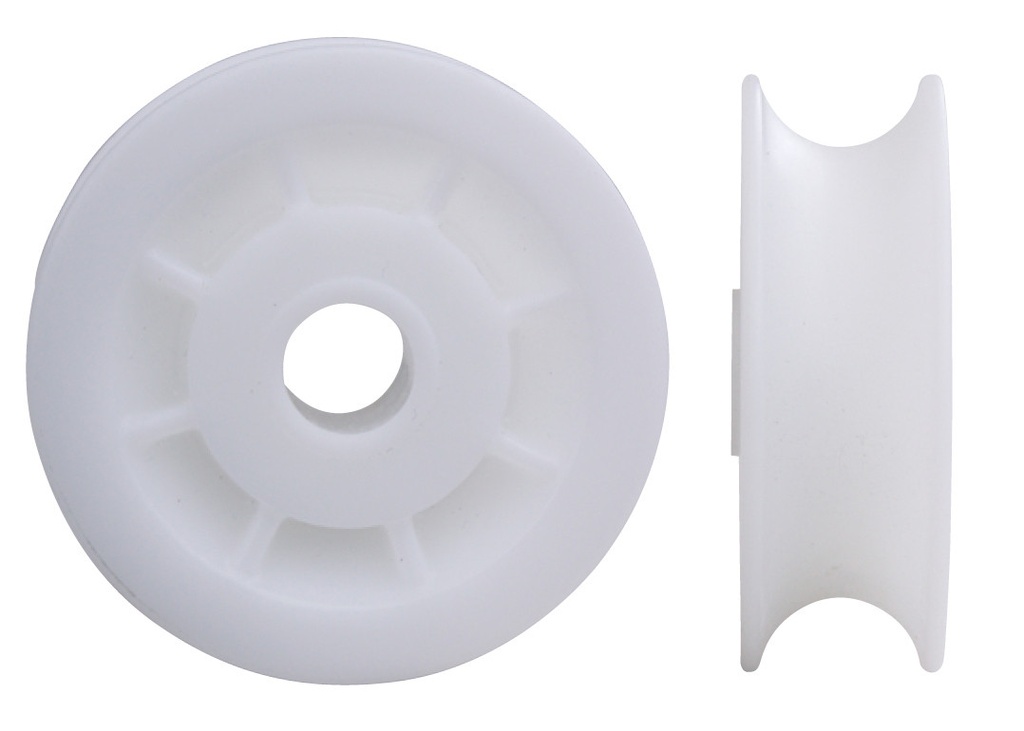 Sheave acetal solid gearing 19mm, hole 8mm