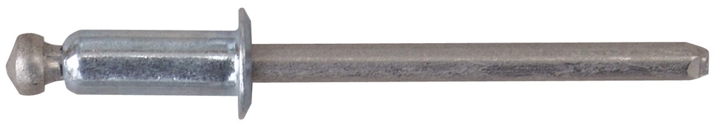 Rivet tête ronde en acier zingué Ø 6.4mm, longueur assemblage 3.5 - 8.0mm