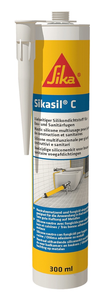 Sikasil-C, Mastic silicone, cartouche 300 ml blanc