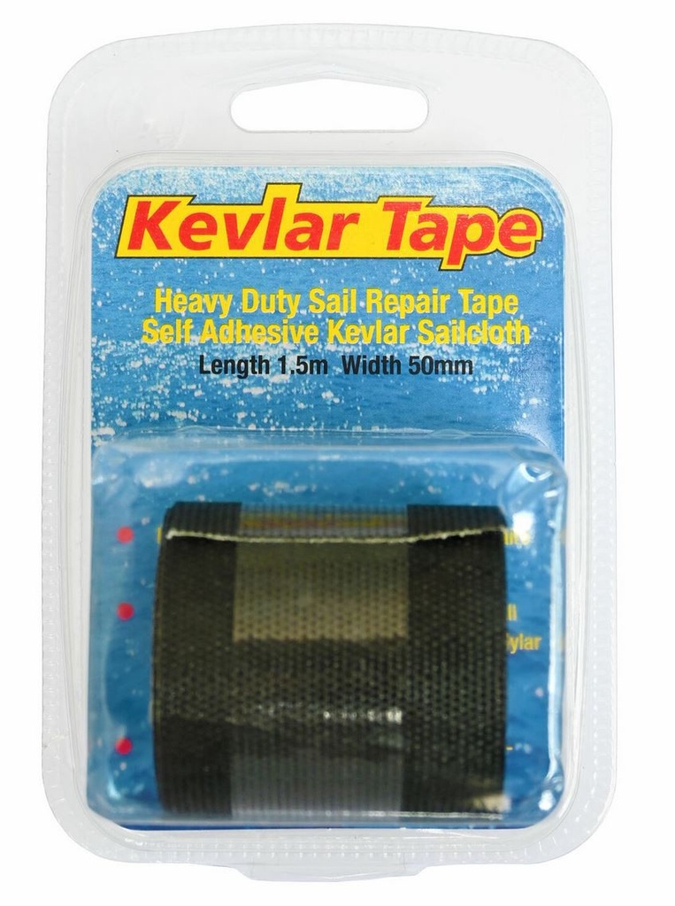 Self-adhesive sail tape in Kevlar, 50mm x 1.5m, black