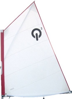 Segel Opti Sailqube mit Stülp, weiss