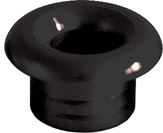 Aluminium through deck bush, black