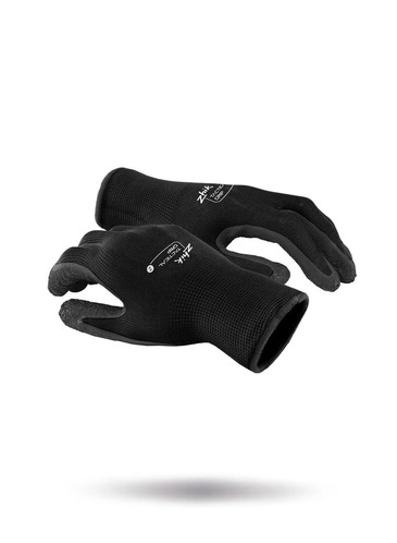 Gants de voile fins en latex, doigts longs (pack de 3 paires), noir