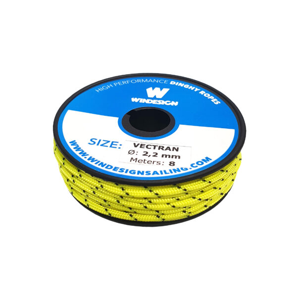 Mini reel Vectran 2.2mm, 8m, fluor yellow