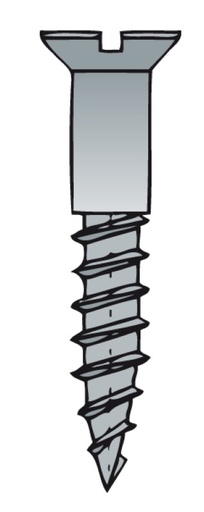 [XBF06-70] Wood screws, countersunk head with slot, 6mm, 70mm