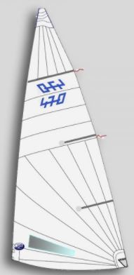 [OL-470-GV-R] Mainsail 470 SK semi-radial cut