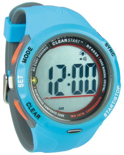 [RF4055B] Montre de régate "Clear Start" 50mm, bleu/gris