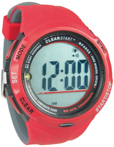 [RF4055R] Montre de régate "Clear Start" 50mm, rouge/gris