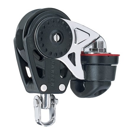 [HK2610] Poulie simple Winch Carbo à émerillon avec taquet 40mm