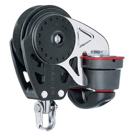 [HK2683] Poulie simple Winch Carbo à émerillon avec taquet 75mm