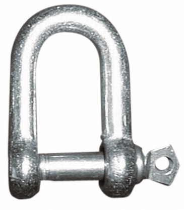 Straight shackle in galvanized steel